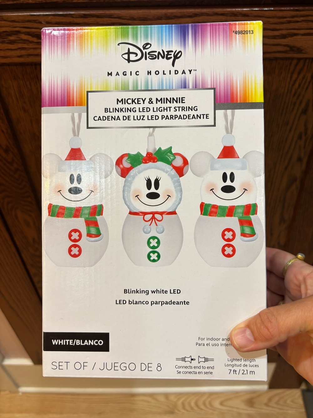 Disney Mickey Mouse & Minnie Mouse Snowman Christmas Lights Holiday Light